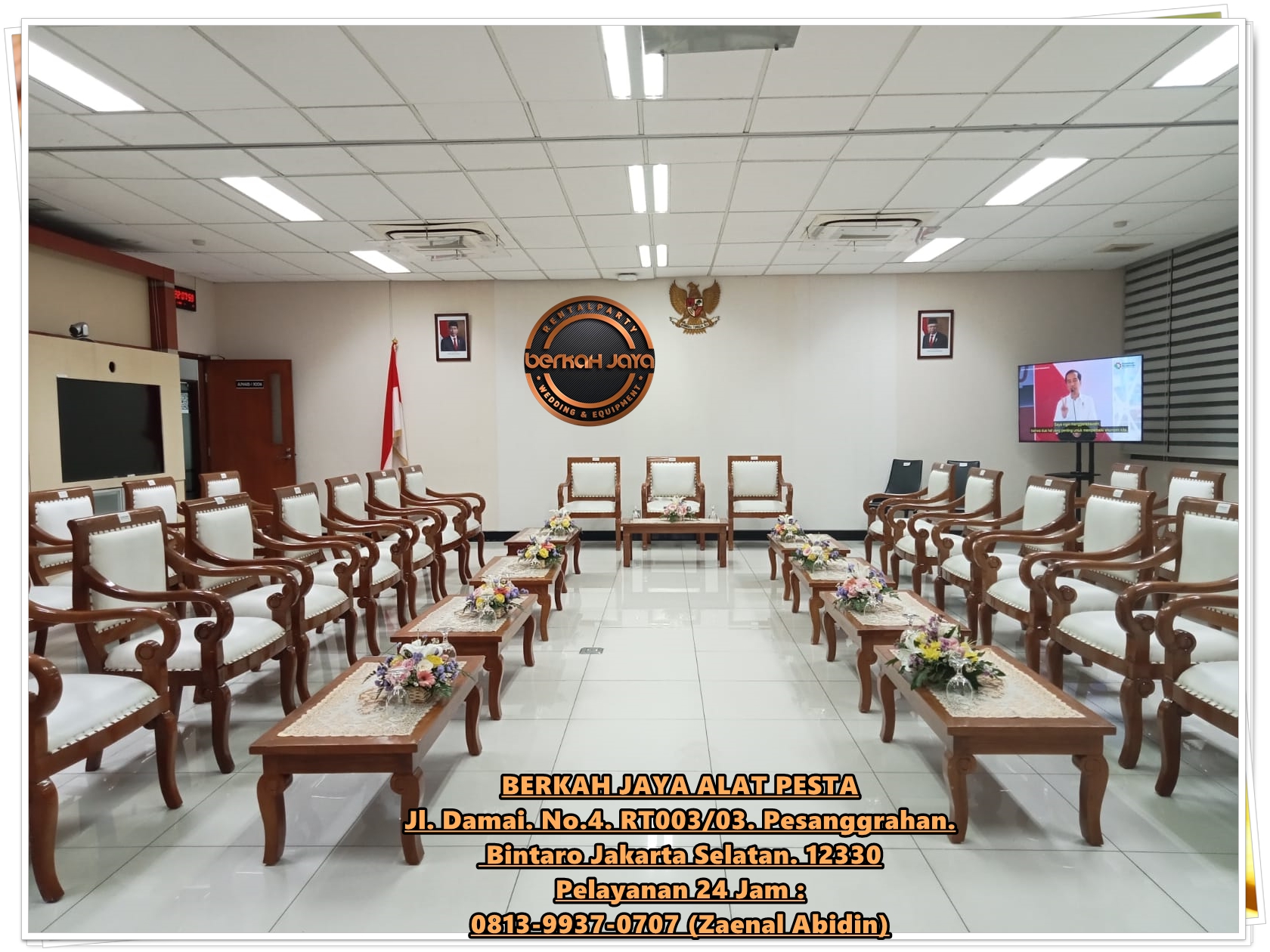 JASA RENTAL MEJA VIP KAYU CENGKARENG JAKARTA BARAT