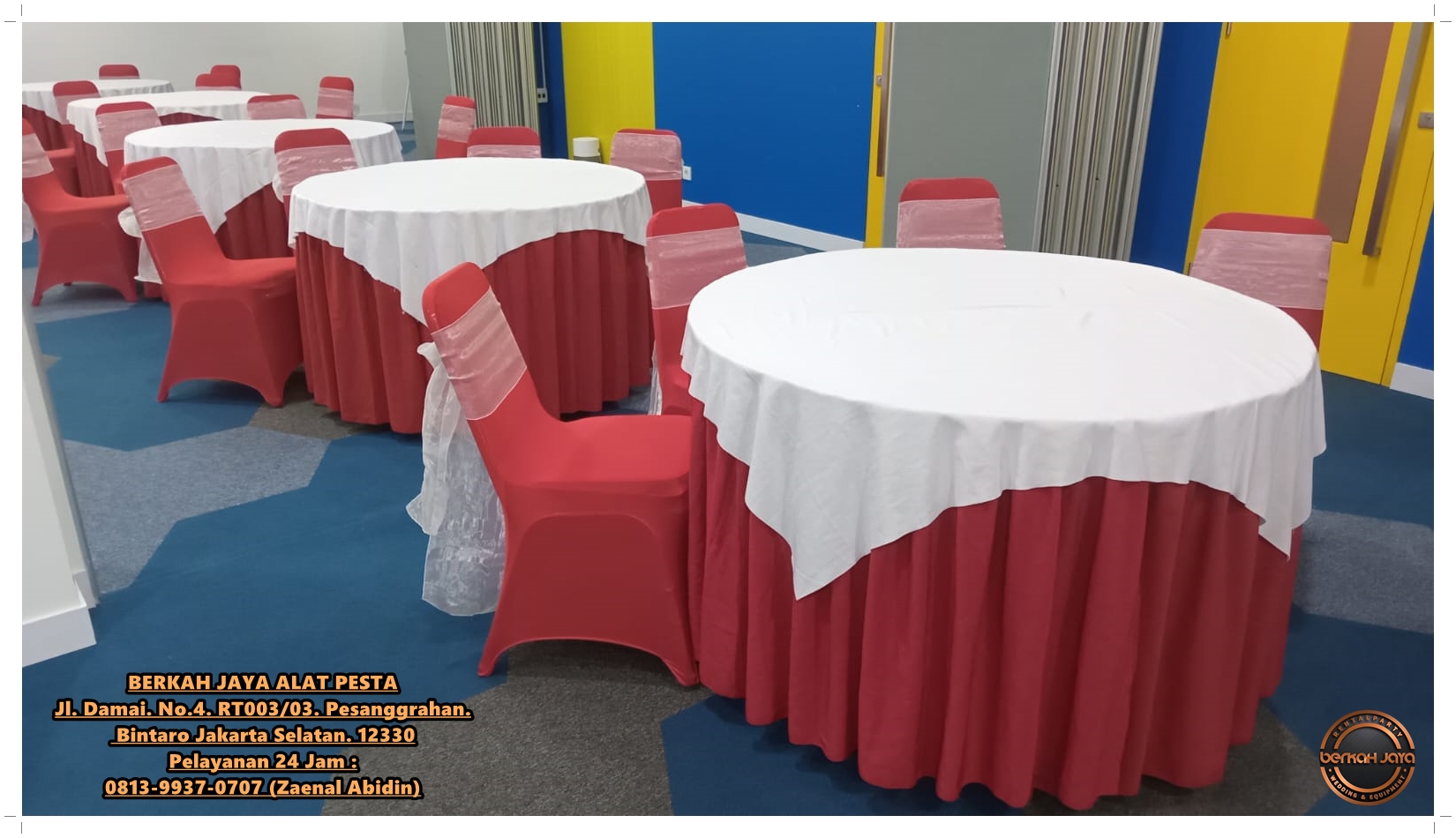 JASA SEWA ROUND TABLE MERAH PUTIH MENTENG JAKARTA PUSAT