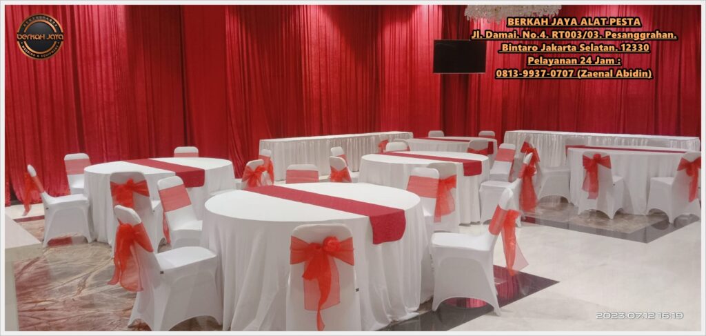 SEWA MEJA BULAT DIAMETER 180 JAKARTA SELATAN