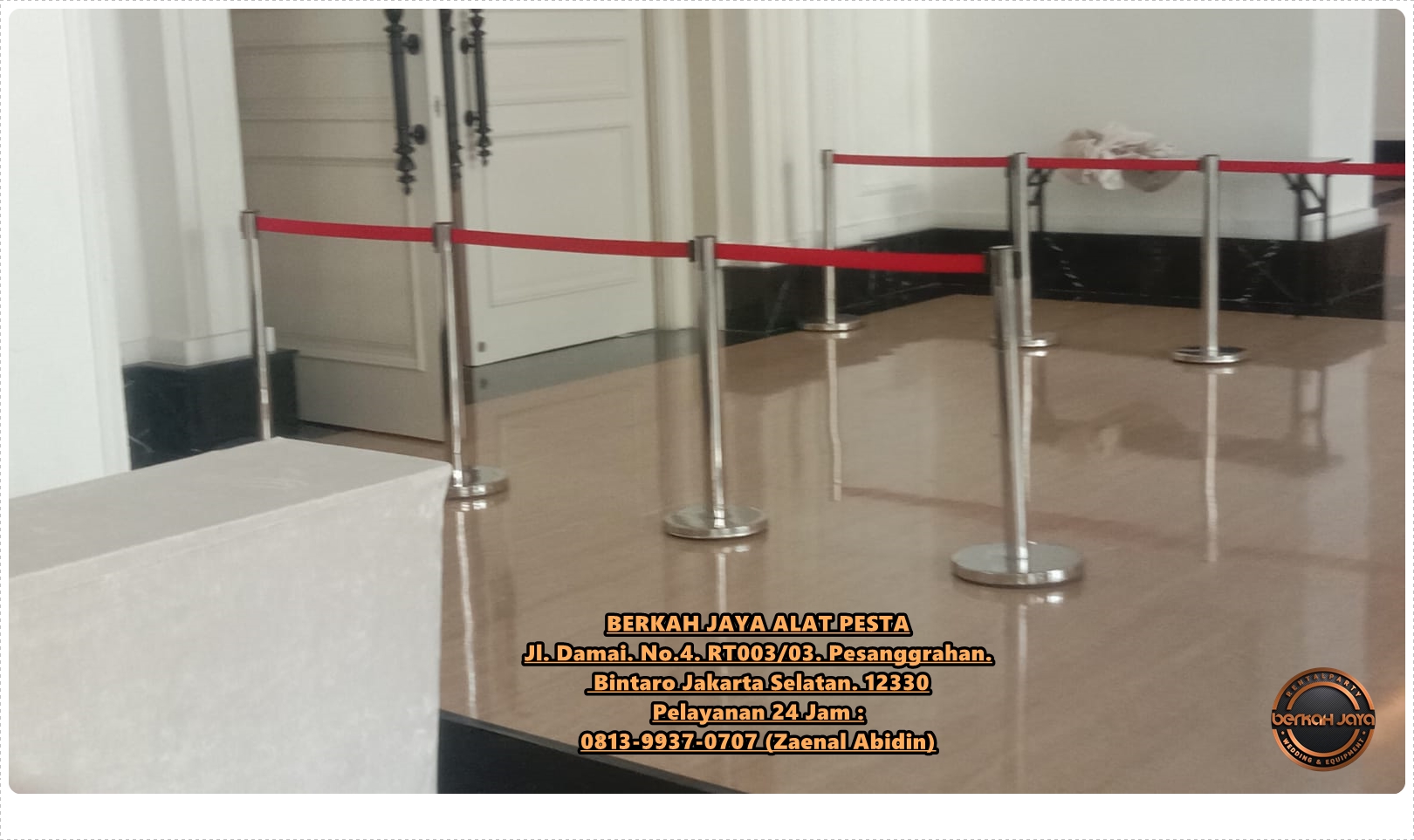 Sewa Tiang Antrian Rope Stand Tali Sabuk Depok