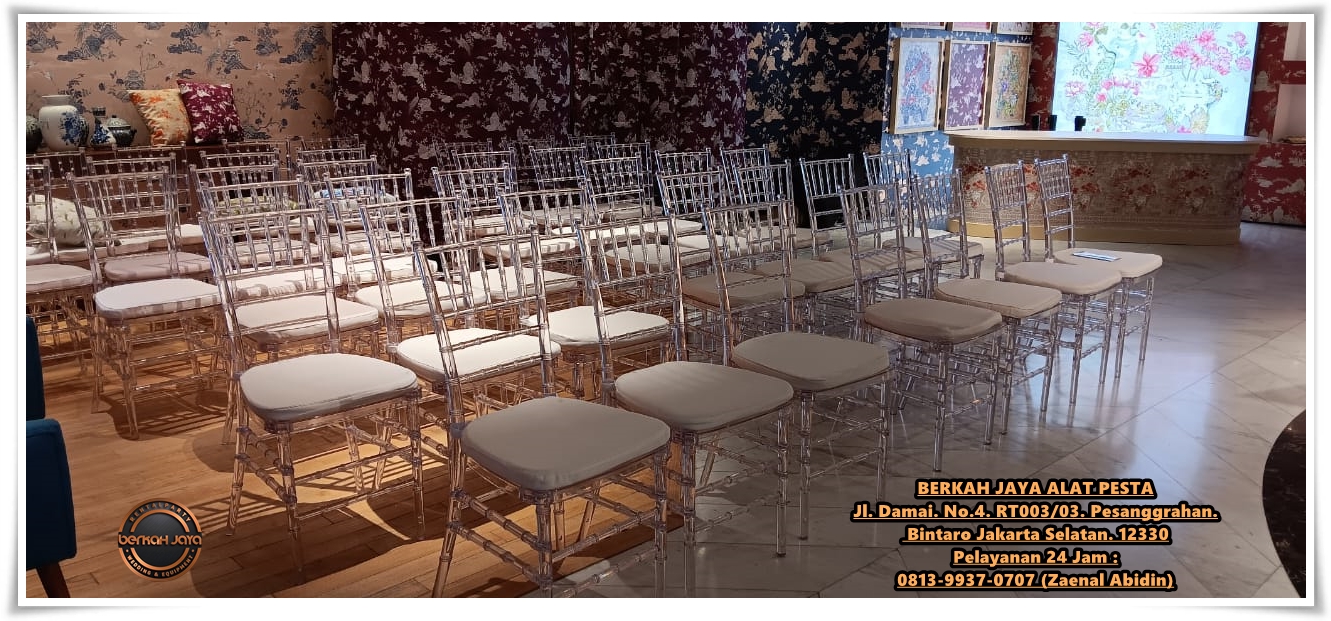 Tempat Sewa Kursi Tiffany Acrylic Terbaru Promo Murah Bogor