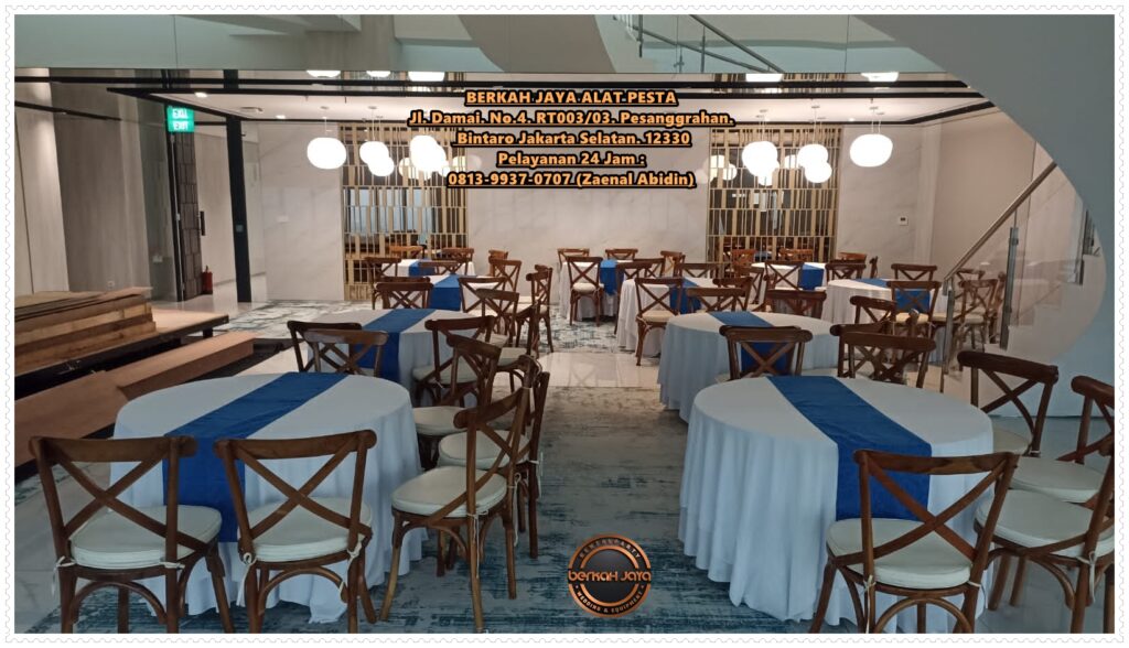 Pusat Sewa Kursi Silang Kayu Crossback Benda Tangerang