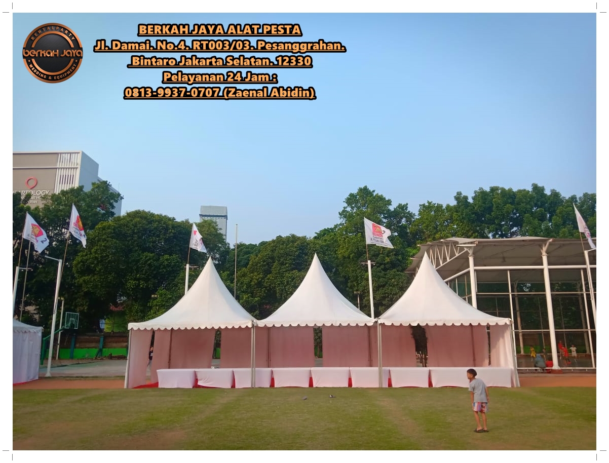 Sewa Tenda Kerucut Sarnafil Harga Terbaru Jakarta Barat
