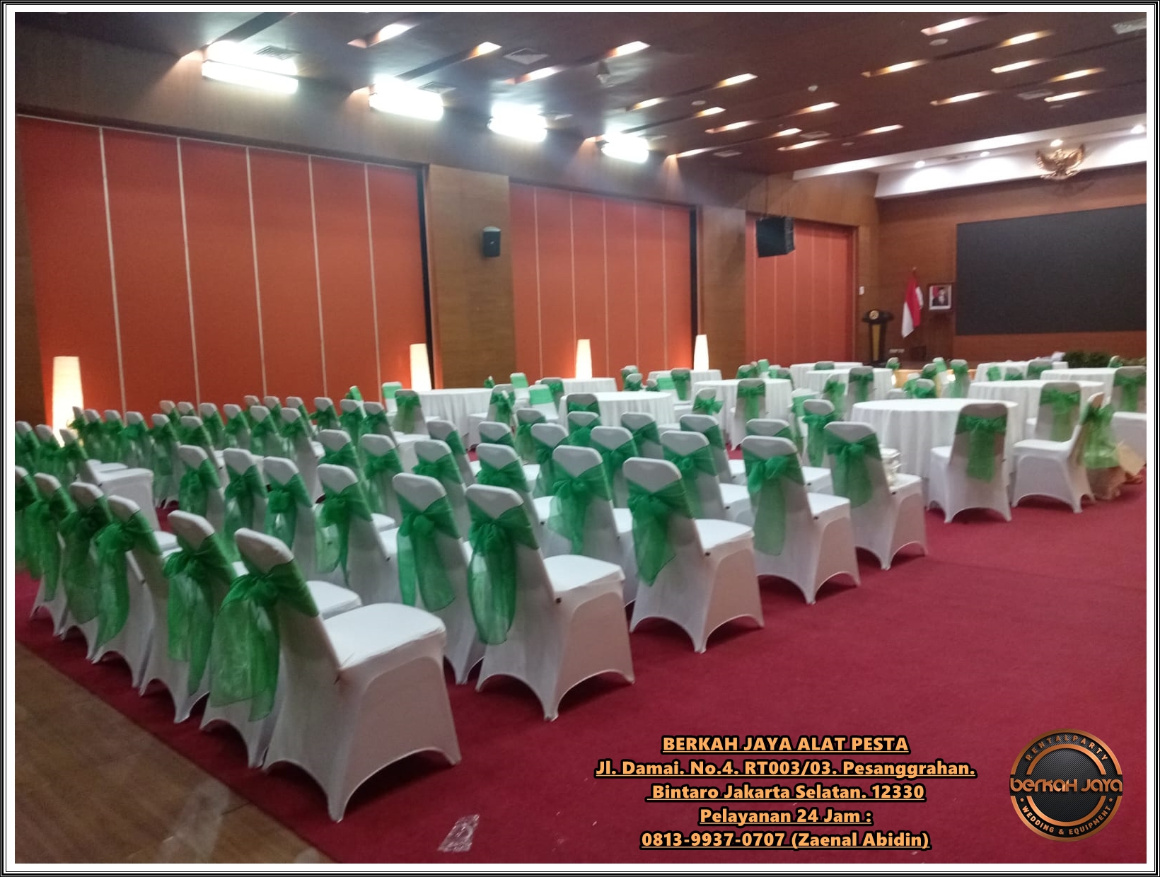 Jasa Persewaan Kursi Futura Cover Pita Hijau Area Jakarta