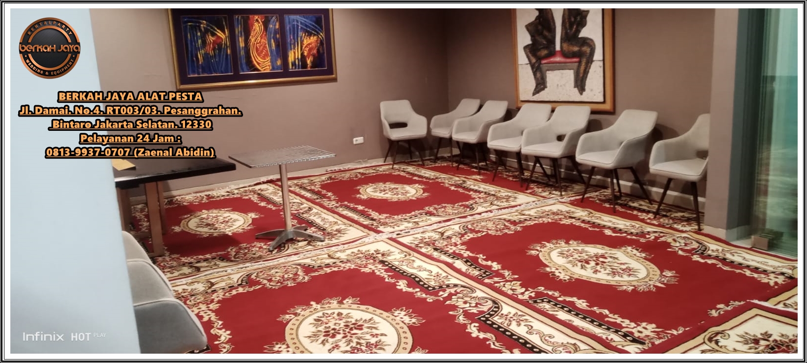 Tempat Menyewakan Permadani Turkey Lokasi Cempaka Putih Jakarta Pusat