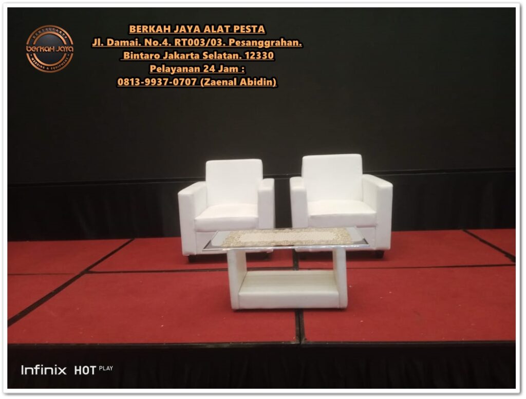 Tempat Persewaan Sofa Single Putih Wilayah Bogor Barat