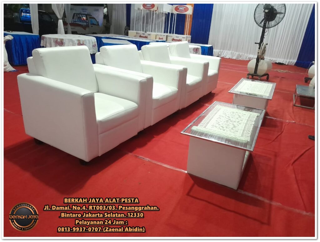 Tempat Persewaan Sofa Single Putih Wilayah Bogor Barat