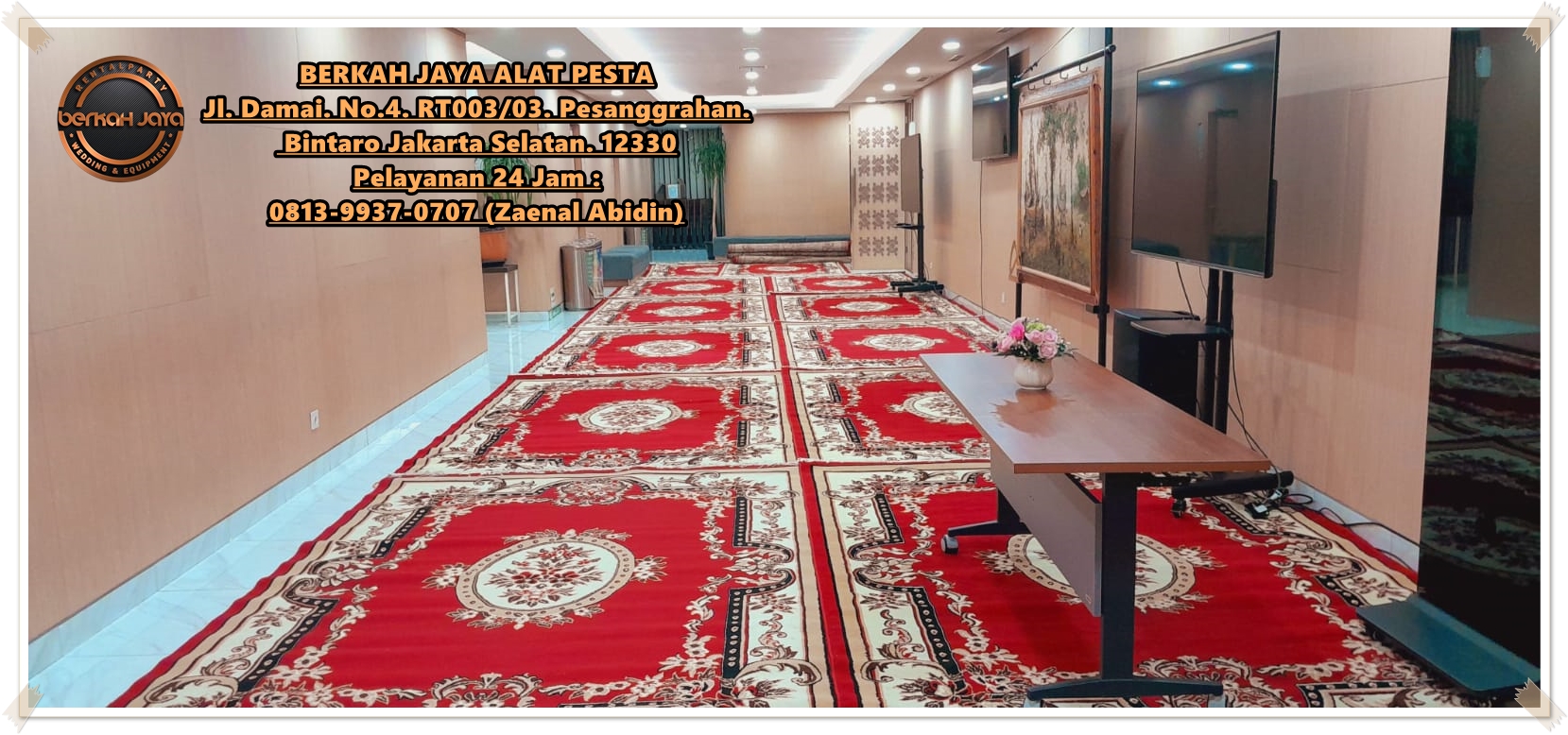 Sewa Karpet Permadani Nuansa Merah Turkey Carpet Jakarta