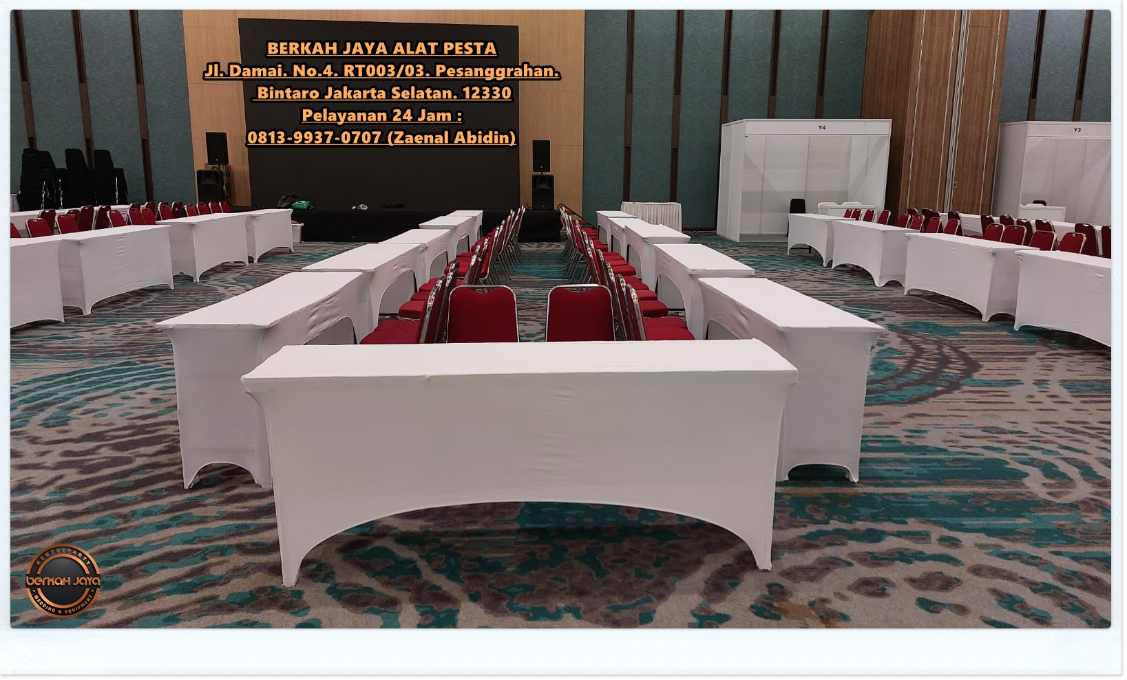 Sewa Meja IBM Persegi Panjang Ukuran 180x45cm Di Jakarta