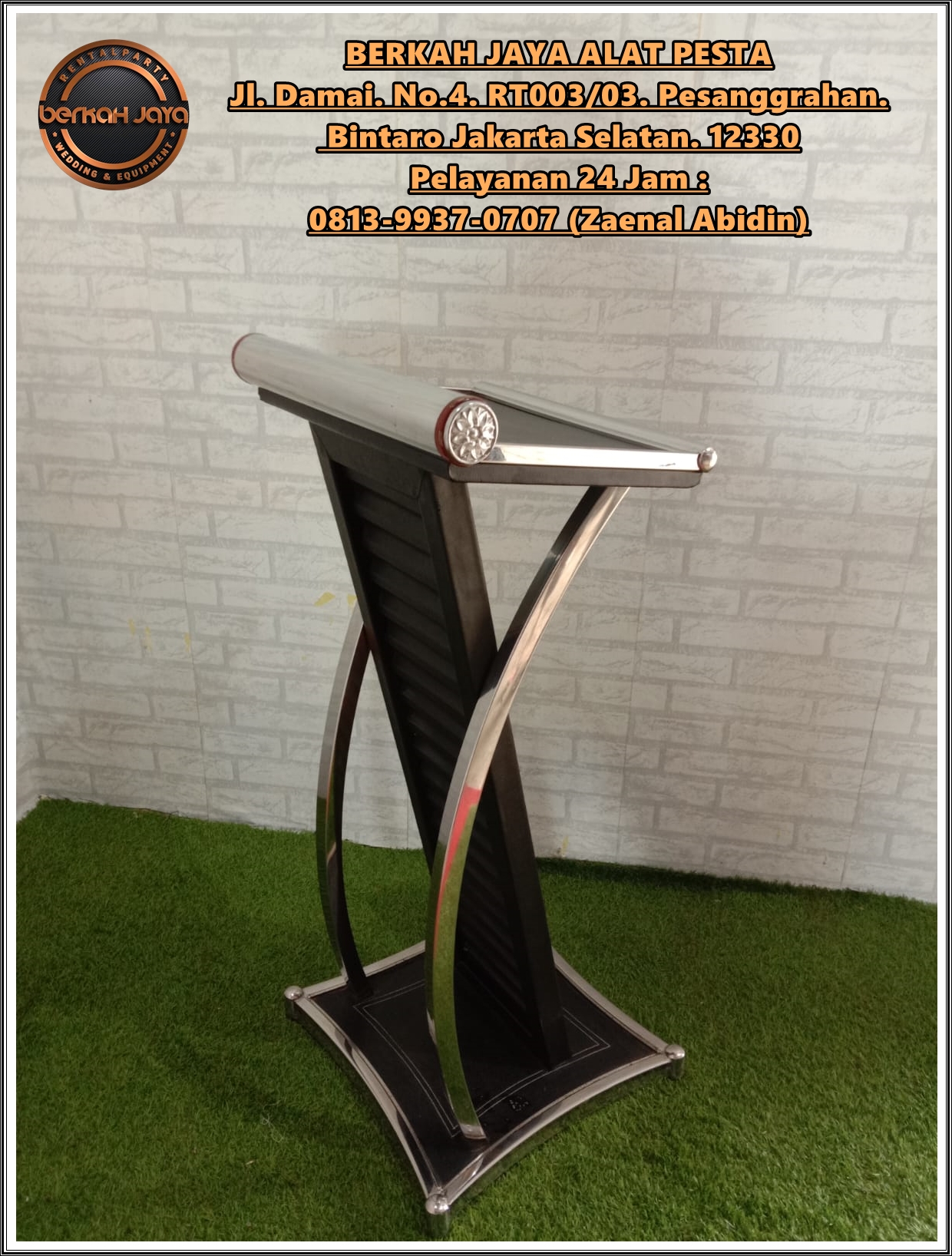 Sewa Podium Type Acrylic Dan Kayu Juga Stainless Jakarta