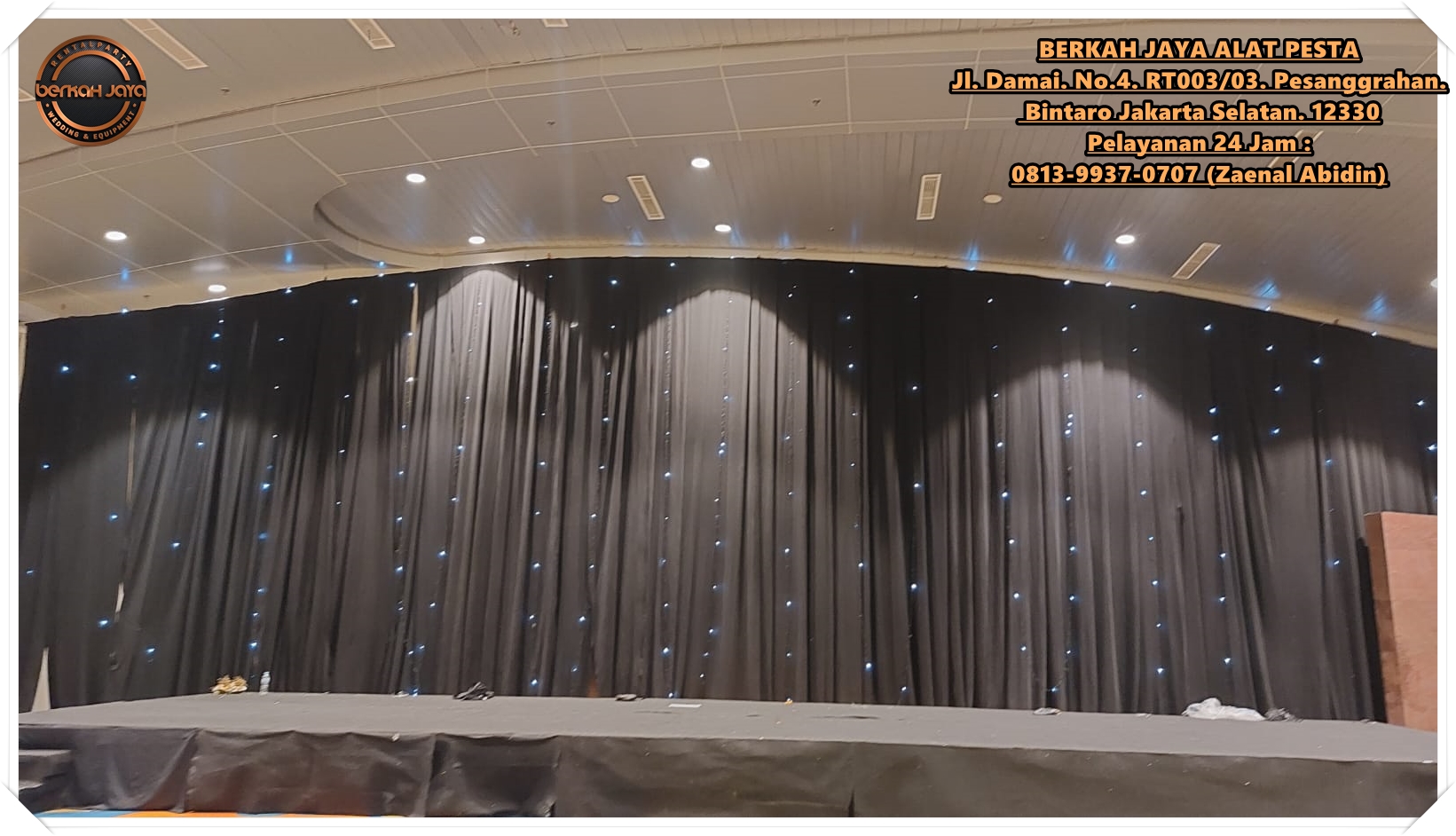 Sewa Kain Tirai Dekorasi Lengkap Lampu Acessories Di Jakarta