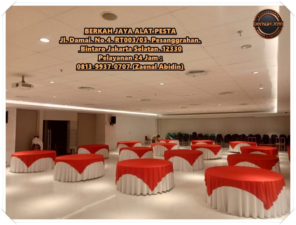 Sewa Meja Bundar Merah Putih Acara Agustusan Di Jakarta