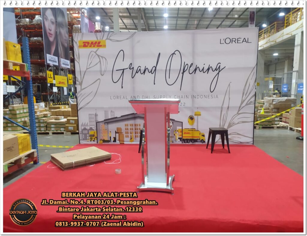 Sewa Podium Type Acrylic Dan Kayu Juga Stainless Jakarta