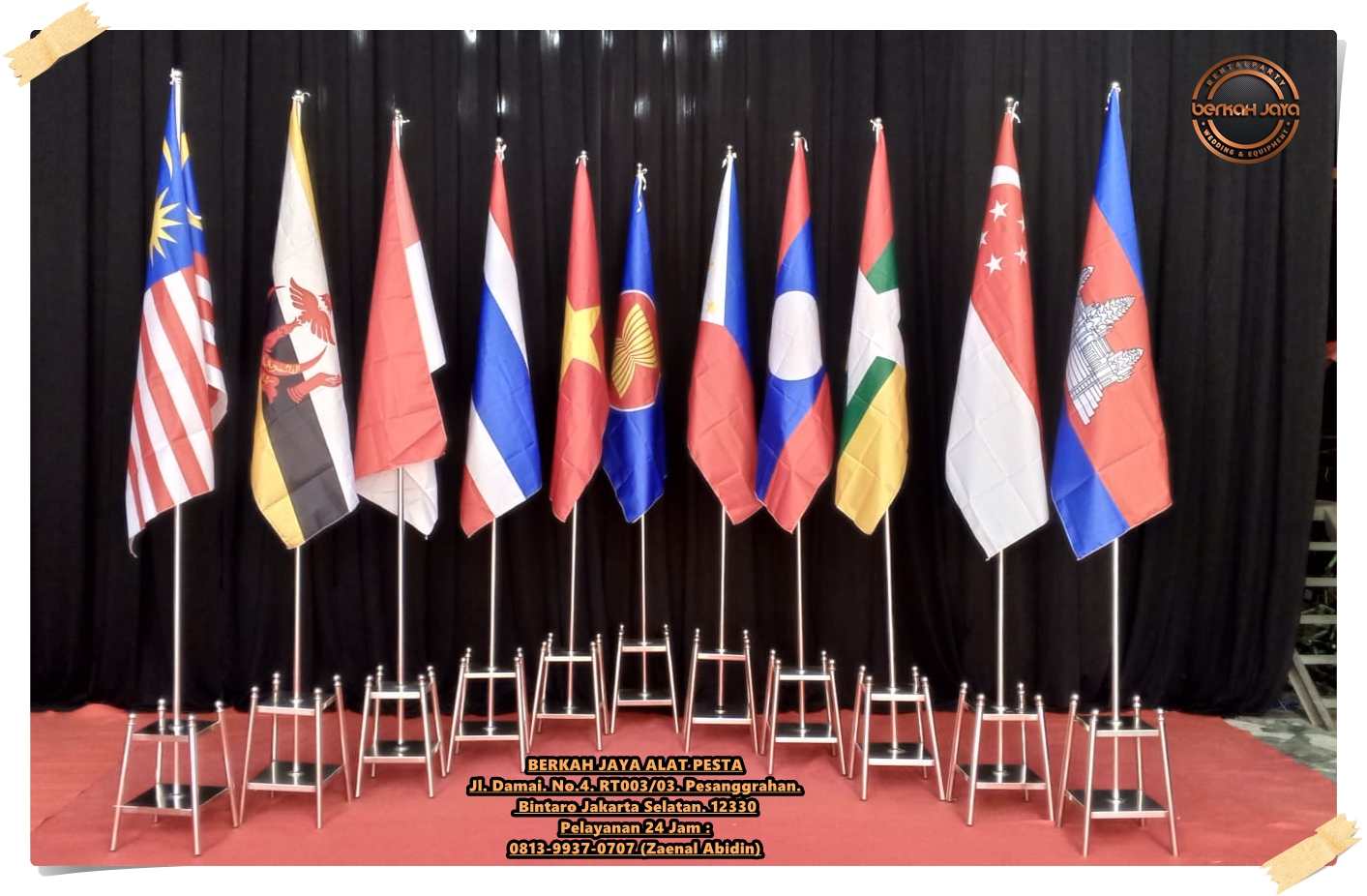 Sewa Stand Tiang Bendera Untuk Acara Area Jakarta Harga Murah