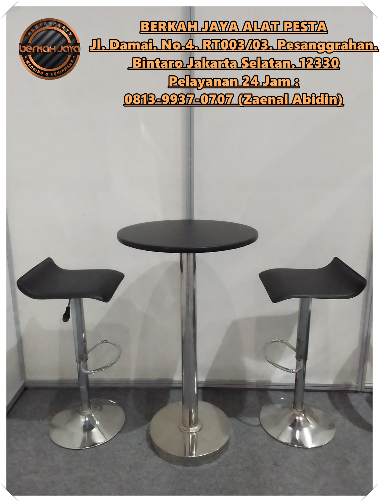 Jasa Persewaan Barstool Hitam Daerah Jakarta Barat Model Elegan