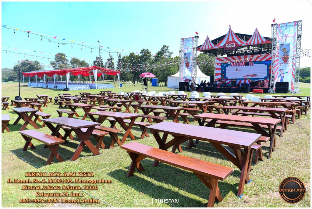 Sewa Bangku Dan Meja Taman Kayu Kaki Extra Area Jakarta Selatan