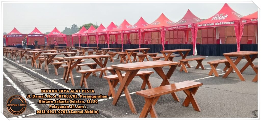 Sewa Bangku Dan Meja Taman Kayu Kaki Extra Area Jakarta Selatan
