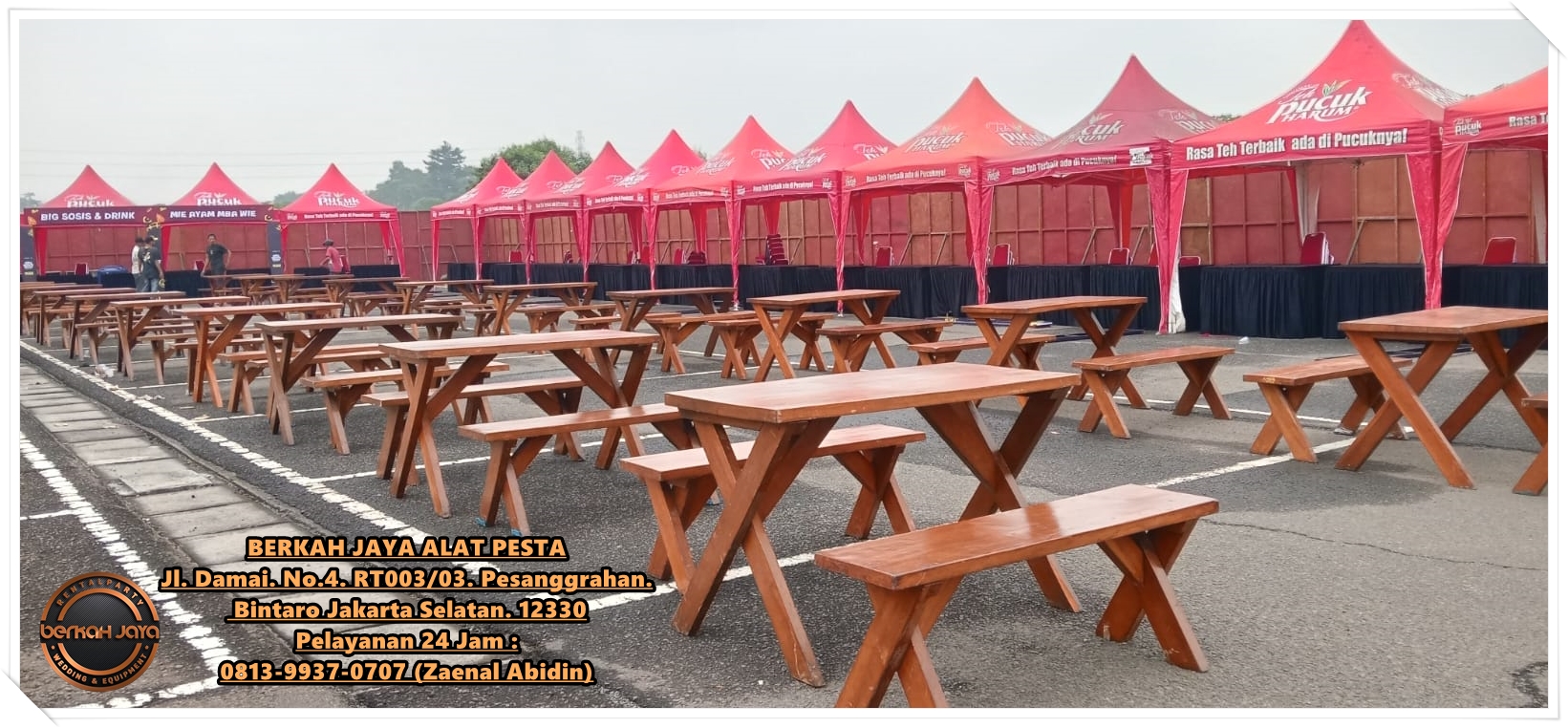 Sewa Bangku Dan Meja Taman Kayu Kaki Extra Area Jakarta Selatan