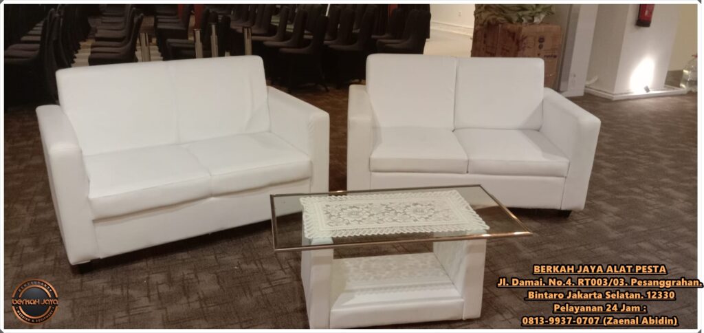 Sewa Sofa Model Double Seater Putih Terdekat Di Jakarta Selatan