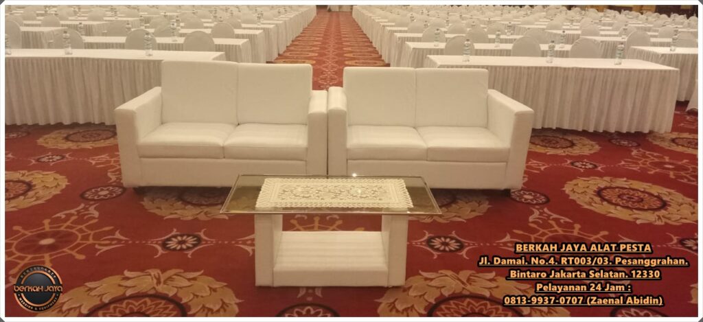 Sewa Sofa Model Double Seater Putih Terdekat Di Jakarta Selatan