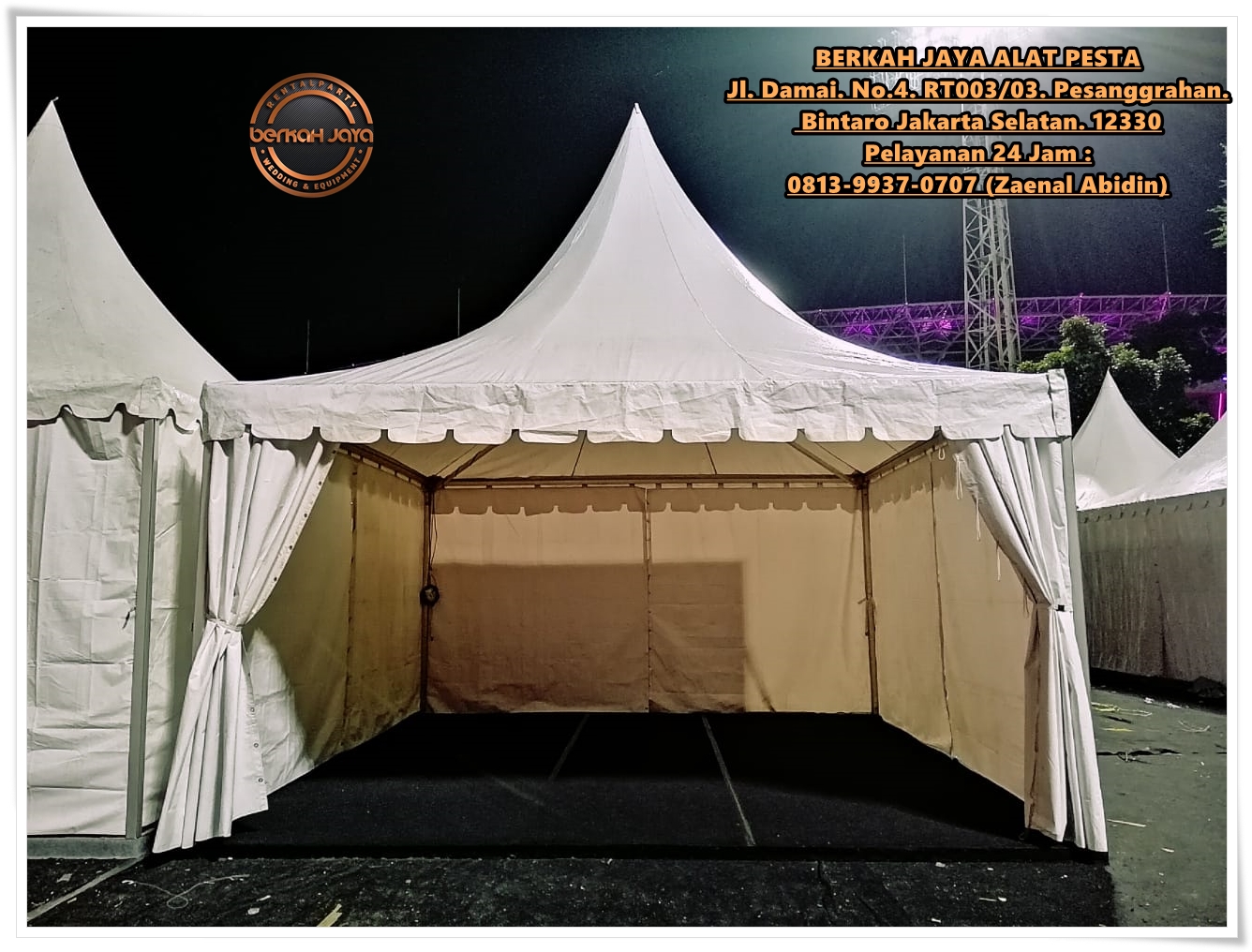 Sewa Tenda Sarnafil Hiasan Kain Merah Putih Di Jakarta Selatan