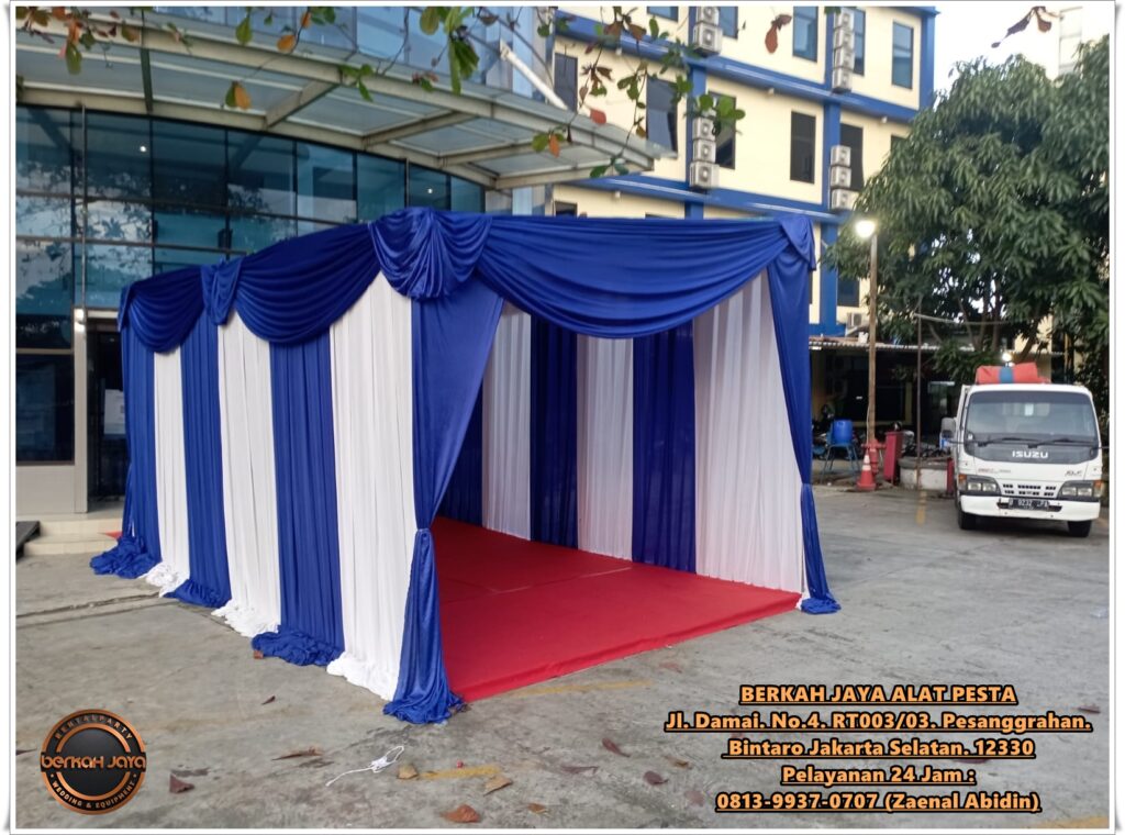Sewa Tenda Tertutup Dekorasi Kain Tirai Area Jakarta Selatan
