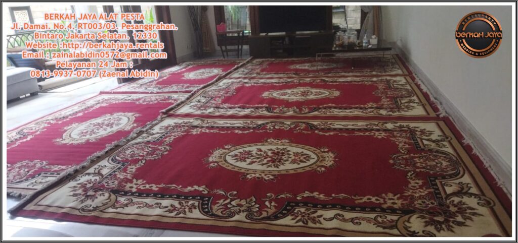 Sewa Karpet Permadani Hijau Dan Merah Ala Turki Area Jakarta Selatan