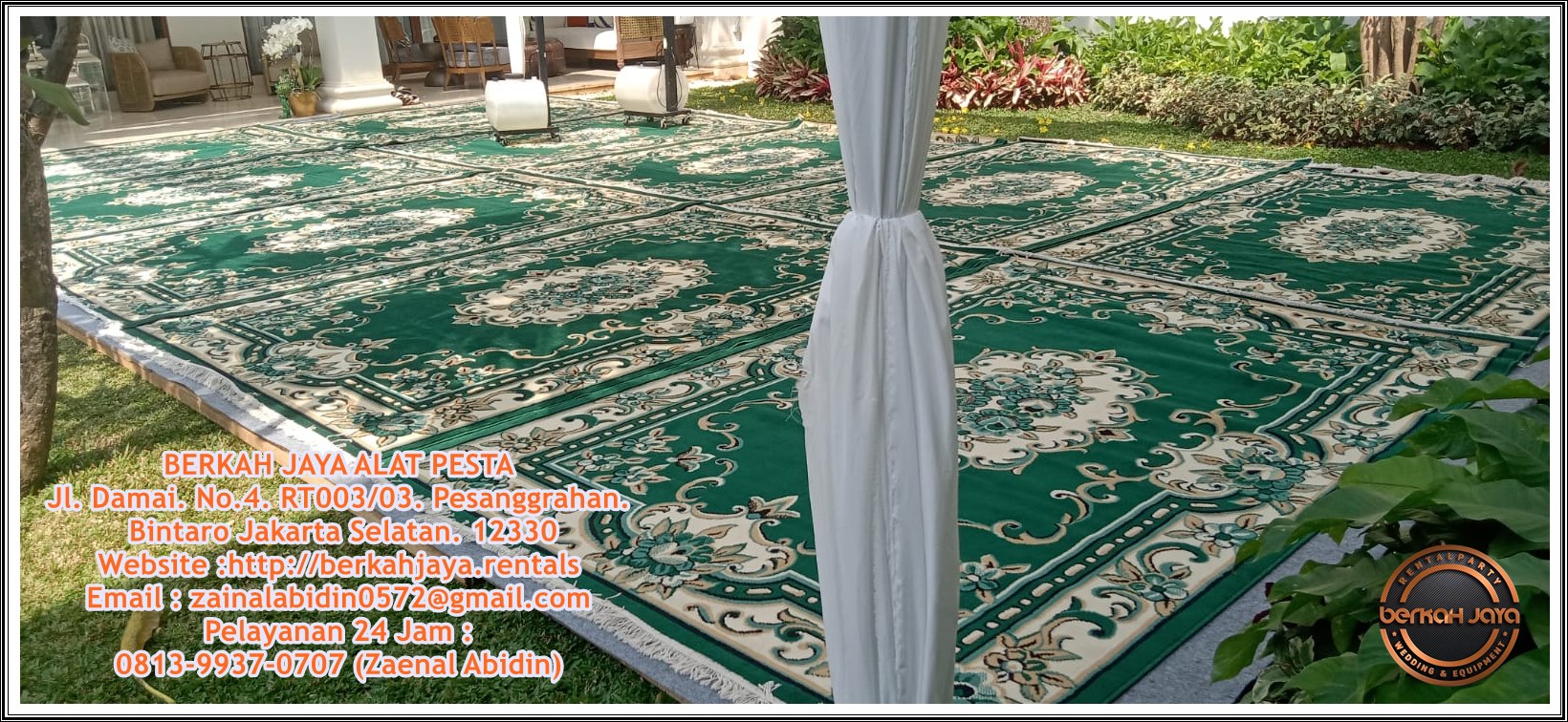 Sewa Karpet Permadani Hijau Dan Merah Ala Turki Area Jakarta Selatan