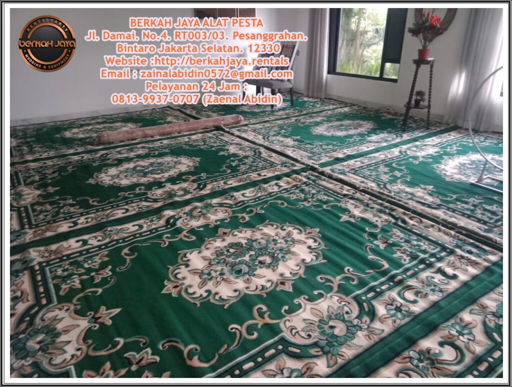 Sewa Karpet Permadani Hijau Dan Merah Ala Turki Area Jakarta Selatan