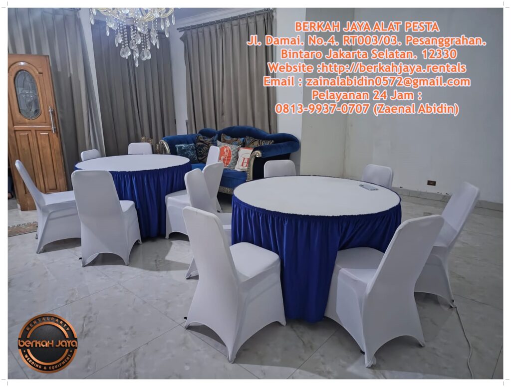 Sewa Meja Bulat Type Kecil Diameter 120cm Area Jakarta Selatan