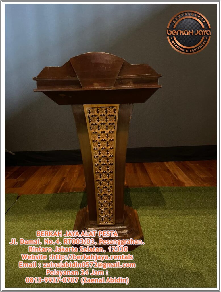 Sewa Podium Kayu Jati Ukir Type VIP Area Jakarta Selatan