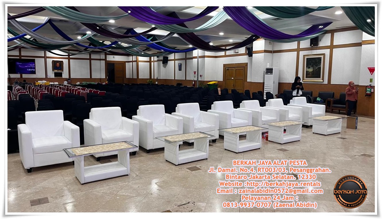 Sewa Sofa Single Kotak Putih Daerah Bogor Kualitas Terbaik