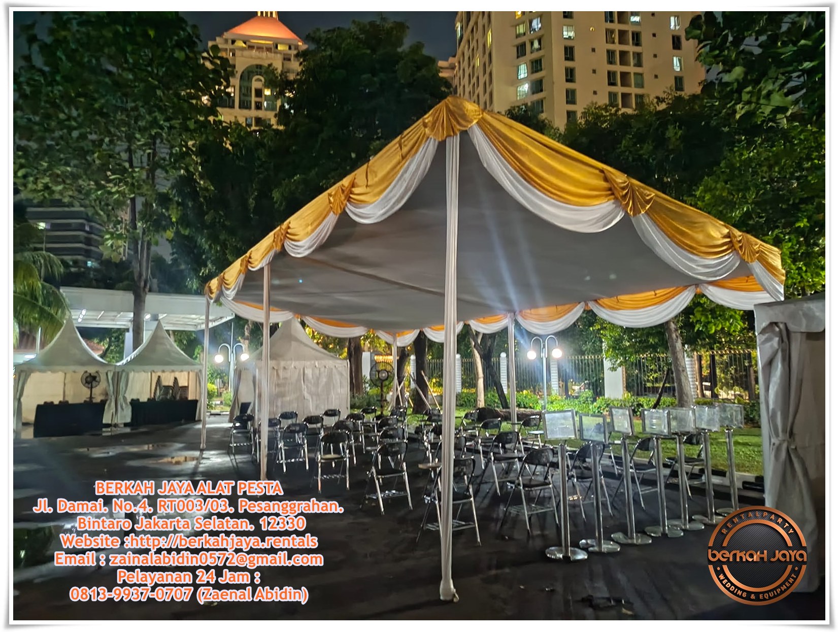 Sewa Tenda Dekorasi Atap Plafon Putih Area Cilandak Jakarta Selatan