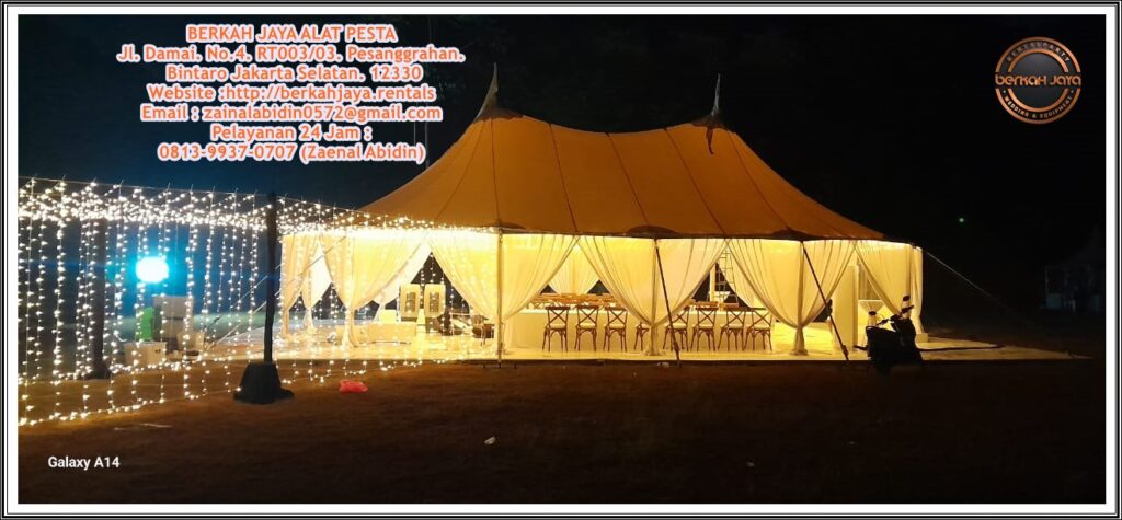 Sewa Tenda Sail Cloth Bali Lengkap Lampu Dekorasi Area Terdekat Jakarta