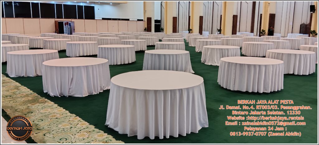 Jasa Sewa Round Table D120 D160 D180 dan D220 Area Jakarta Selatan