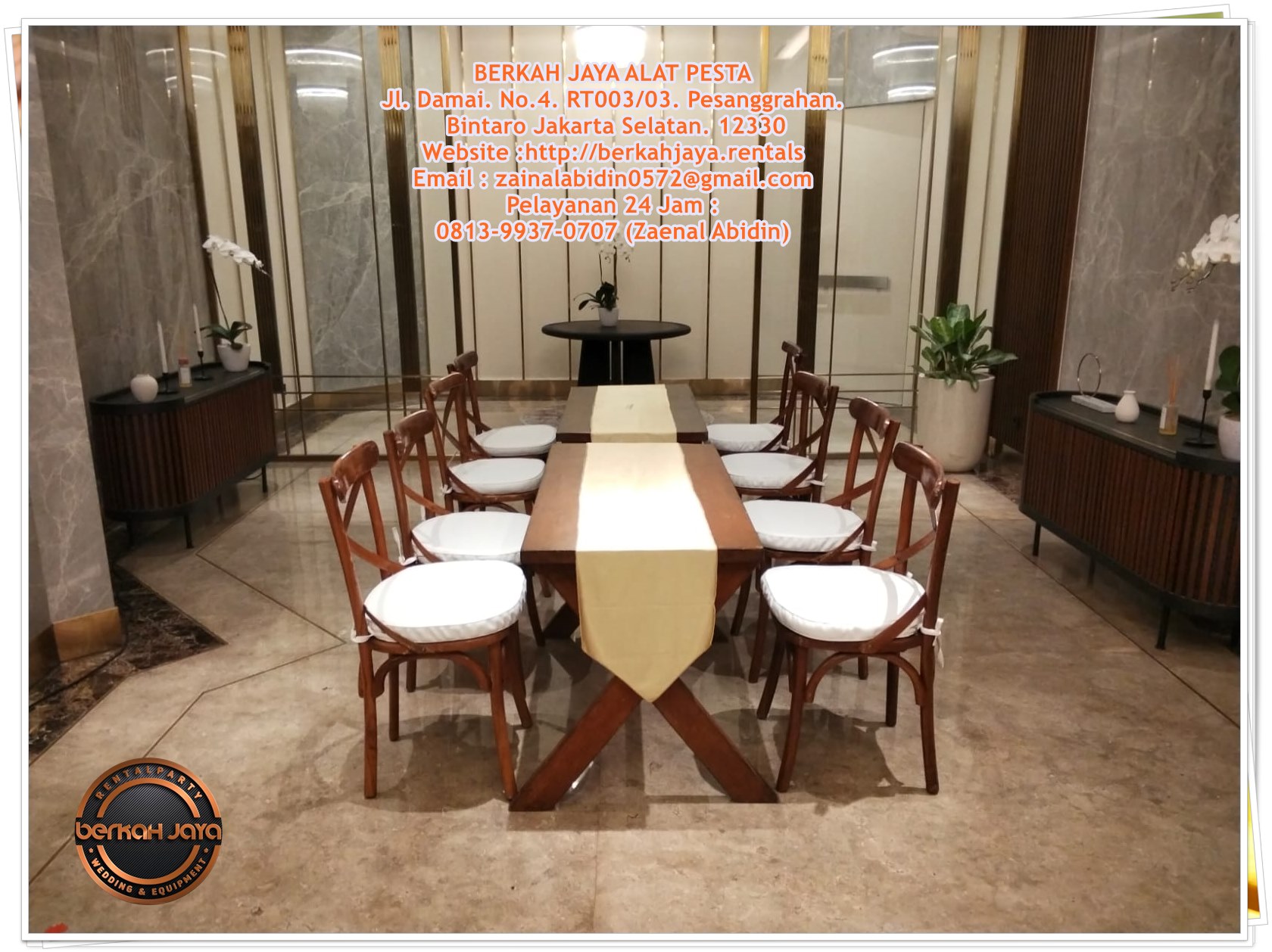 Sewa Kursi Crossback Set Meja Taman Extra Area Jakarta Sewa Kursi Crossback Set Meja Taman Extra Area Jakarta