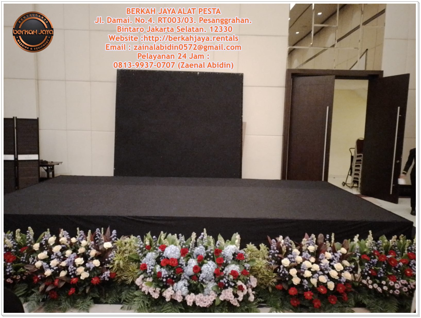 Sewa Panggung Kotak Multiplek Karpet Hitam Area Bogor