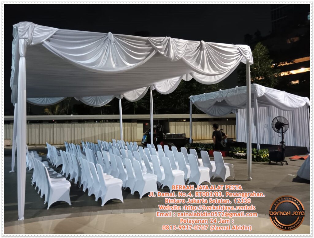 Pusat Sewa Tenda Plafon Poni Rumbai Aneka Warna Area Jakarta Selatan