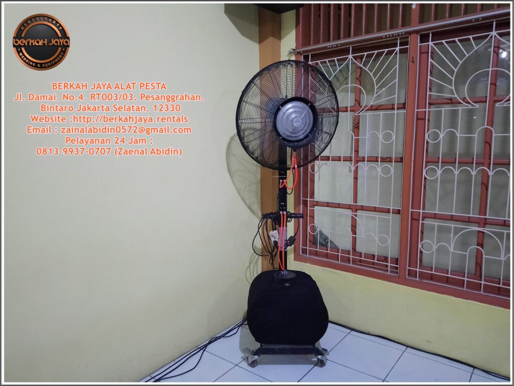 Sewa Cooling Fan Atau Misty Fan Blower Uap Air Area Jakarta Selatan