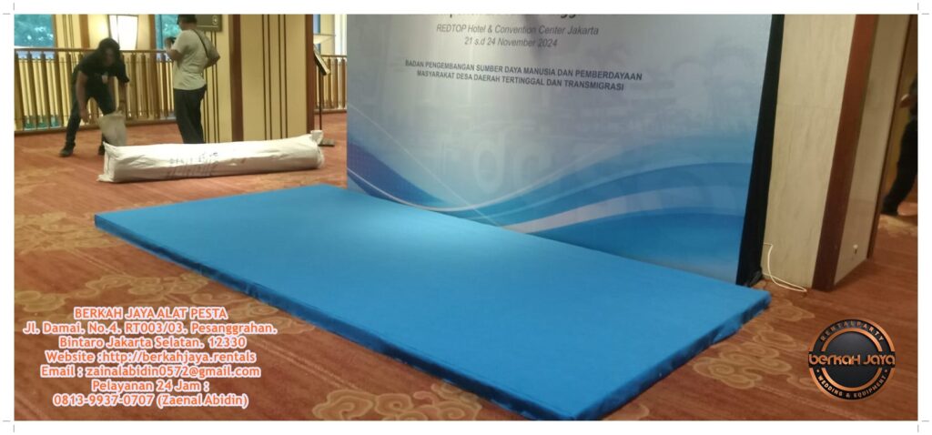 Sewa Flooring Panggung 7cm Karpet Biru Jakarta Selatan