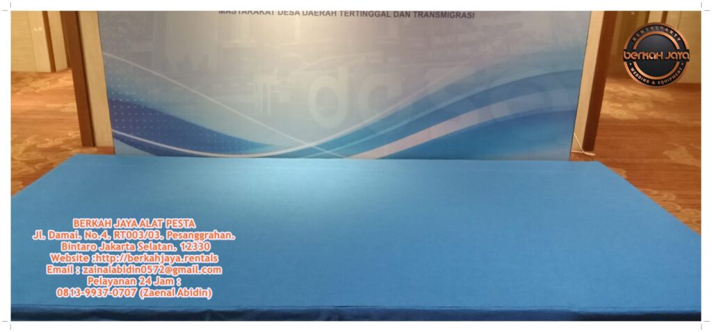 Sewa Flooring Panggung 7cm Karpet Biru Jakarta Selatan