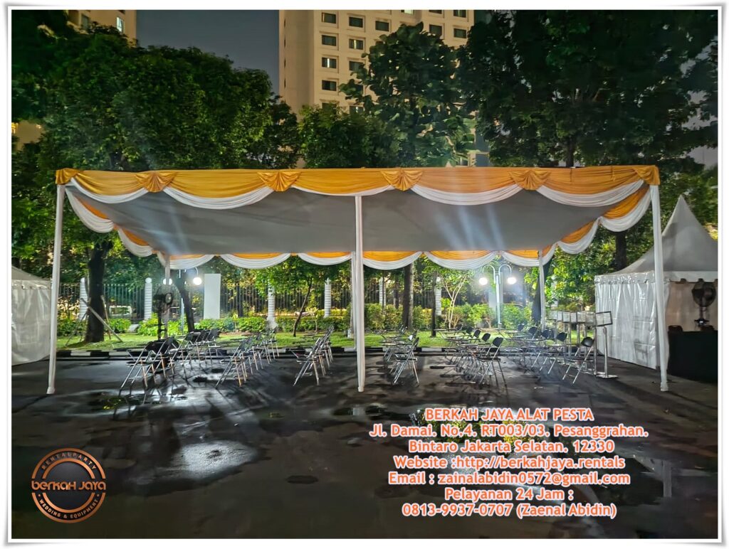 Pusat Sewa Tenda Plafon Poni Rumbai Aneka Warna Area Jakarta Selatan