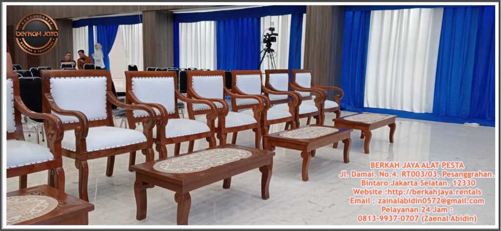 Jasa Sewa Kursi Kayu VIP Dan Meja VIP Kayu Area Jakarta Selatan