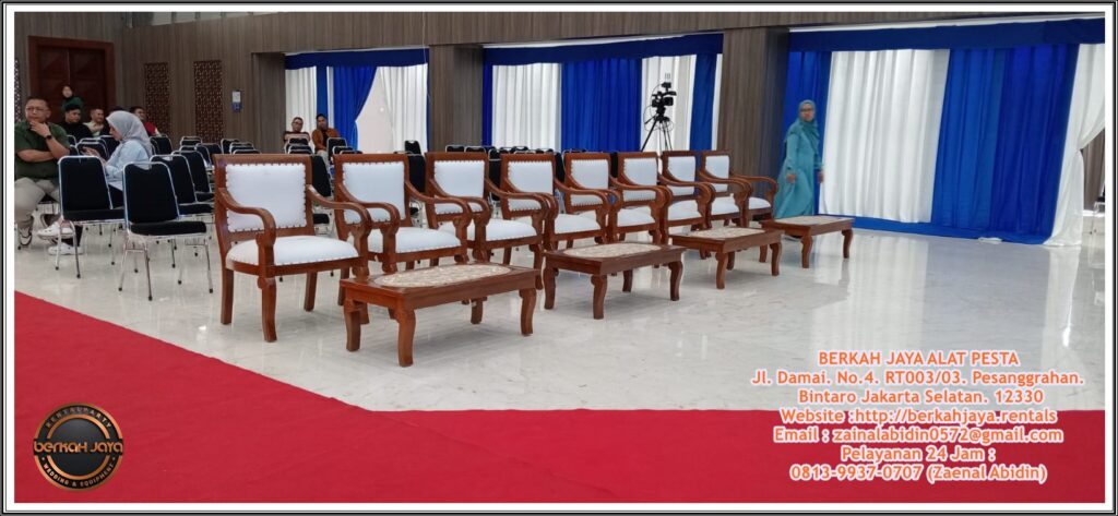 Jasa Sewa Kursi Kayu VIP Dan Meja VIP Kayu Area Jakarta Selatan