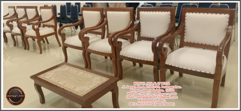 Jasa Sewa Kursi Kayu VIP Dan Meja VIP Kayu Area Jakarta Selatan
