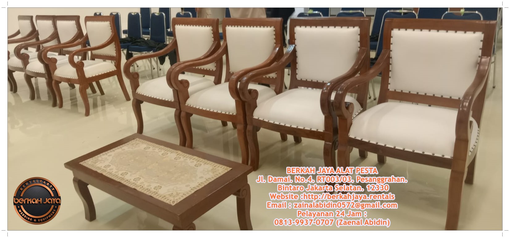 Sewa Kursi Kayu VIP Dan Futura Area Jakarta Selatan