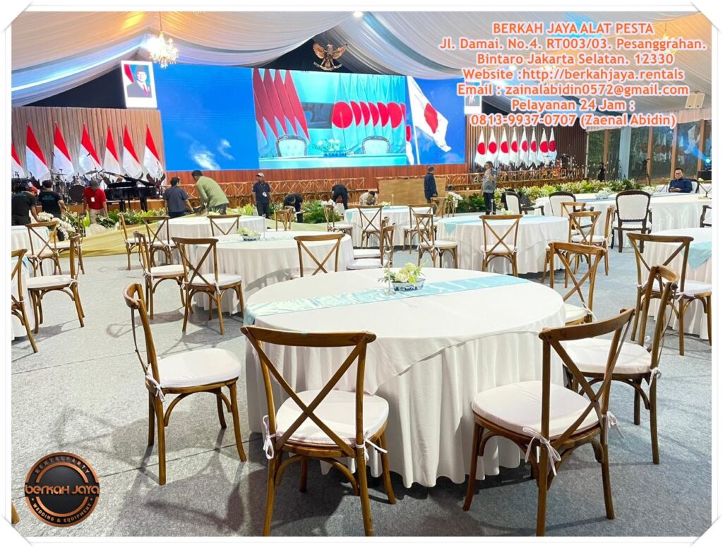 Jasa Sewa Crossback Chairs Kayu Silang Di Area Jakarta Pusat