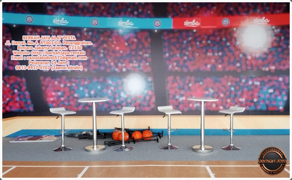 Sewa Kursi Bar Kotak Warna Putih Kerangka Stainless Di Jakarta Barat