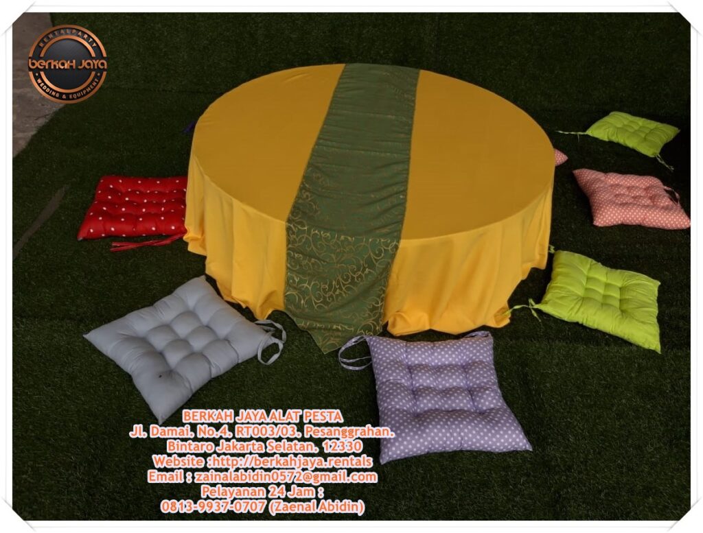 Sewa Meja Pendek Lesehan Dan Bantalan Alas Duduk Di Jakarta Selatan