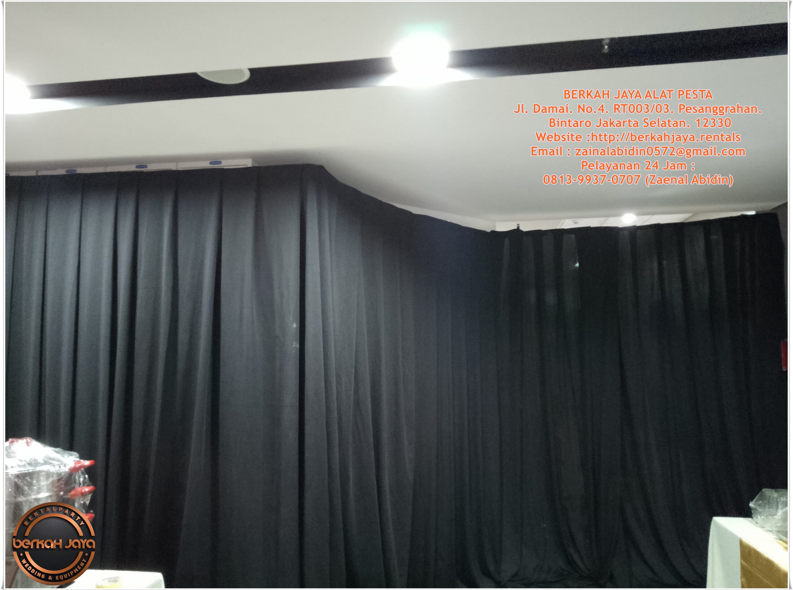 Rental Black Curtain Event Hotel Raffles Jakarta Selatan